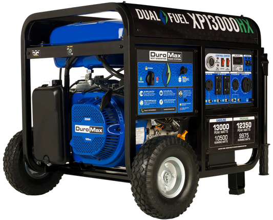 DuroMax XP13000HX 13,000W Dual Fuel Portable Generator with CO Alert